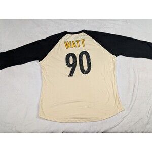 Majestic Threads Vintage Distressed USA Made Pittsburgh Steelers TJ Watt